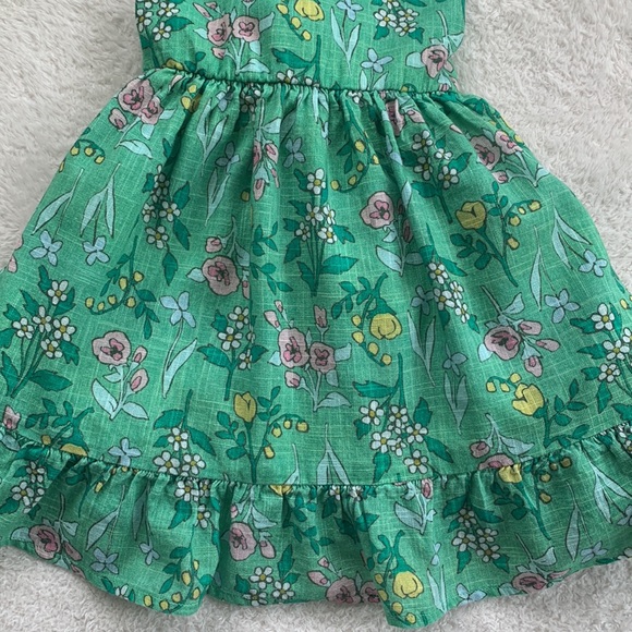 Cat & Jack Green Floral Sundress with Flutter Straps 2T. EUC - Picture 3 of 10